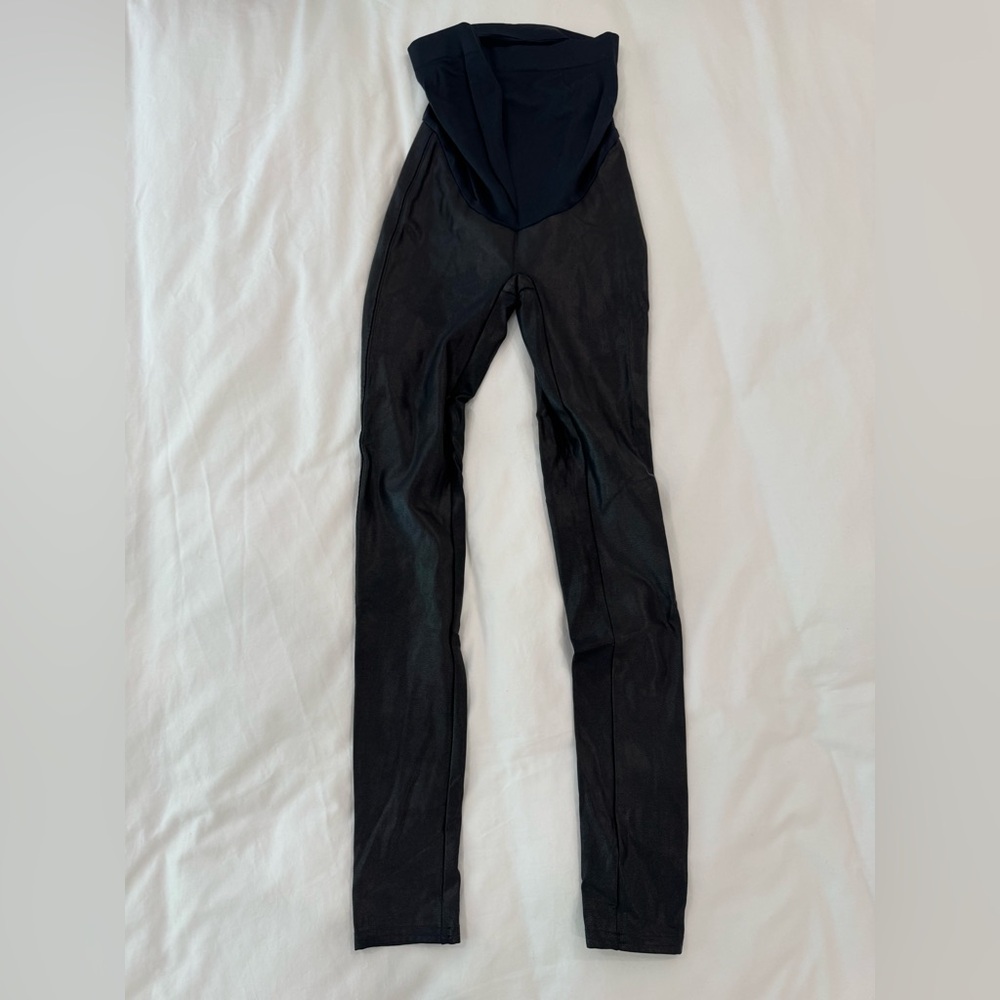SPANX Maternity Faux Leather Leggings